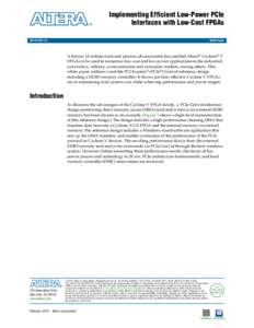 PCI Express / Altera / Field-programmable gate array / Nehalem / Nvidia Ion / DDR3 SDRAM / AMD 700 chipset series / PowerPC 400 / Computer hardware / Computer buses / Electronic engineering