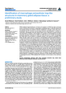 Identification of macrophage extracellular trap-like structures in mammary gland adipose tissue: a preliminary study