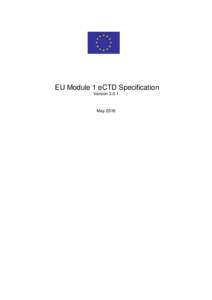 EU Module 1 eCTD Specification VersionMay 2016  Document Control