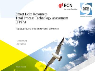 Smart Delta Resources Total Process Technology Assessment (TPTA) High Level Review & Results for Public Distribution  Middelburg