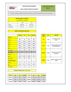 Ontario Veal Association  Week Ending: April 11, 2014 Week # 15  WEEKLY MARKET INFORMATION REPORT