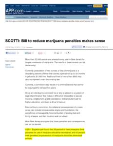 SCOTTI: Bill to reduce marijuana penalties makes sense | The Asbury Park Press NJ | APP.com