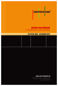 Artists from Abroad  in American Communities On Tour June - December 2012