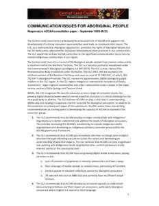 Communication issues for Aboriginal people