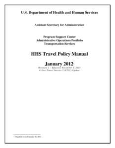 U.S. Department of Health and Human Services Assistant Secretary for Administration Program Support Center Administrative Operations Portfolio Transportation Services