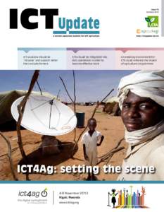 Issue 74 October 2013 ICT solutions should be ‘inclusive’ and support rather than exclude farmers