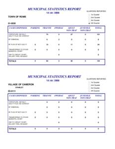 Municipal court year-end statistics by jurisdiction 2008