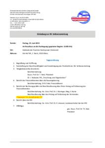 ÖSTERREICHISCHES KOMITEE DONAUFORSCHUNG Internationale Arbeitsgemeinschaft Donauforschung Societas Internationalis Limnologiae (ÖK-IAD) Präsident: Assoc.Prof.Dr.Th.HEIN c/o : Institut für Hydrobiologie, Universität 