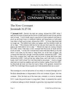 Book of Deuteronomy / Early Christianity and Judaism / Book of Jeremiah / Christian eschatology / New Covenant / Covenant theology / Covenant / Jeremiah / Christian views on the old covenant / Christianity / Christian theology / Religion