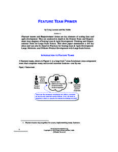 FEATURE TEAM PRIMER by Craig Larman and Bas Vodde Version 1.1 Feature teams and Requirement Areas are key elements of scaling lean and agile development. They are analyzed in depth in the Feature Team and Requirement Are