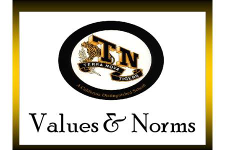 Values & Norms  Healthy Learning Environment Terra Nova High School will be a community in which: • •