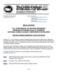 Orlando /  Florida / Miami / Geography of the United States / Manny Diaz / United States Conference of Mayors / Florida