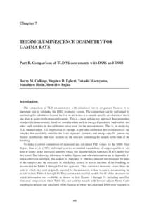 Chapter 7  THERMOLUMINESCENCE DOSIMETRY FOR GAMMA RAYS  Part B. Comparison of TLD Measurements with DS86 and DS02