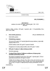 [removed]EIROPAS PARLAMENTS Juridiskā komiteja  JURI_PV(2010)0902_1