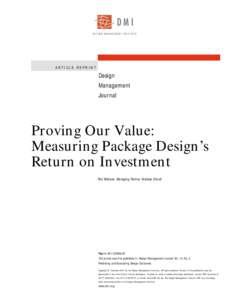 ARTICLE REPRINT  Design Management Journal