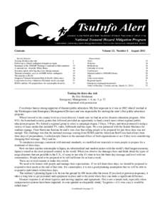 TsuInfo Alert, vol. 13, no. 4, August 2012