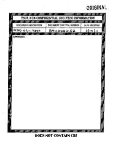 8EHQ-11-17397B  TSCA 8(e) Notice