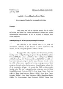 For discussion on 8 May 2009 LC Paper No. CB[removed])  Legislative Council Panel on Home Affairs