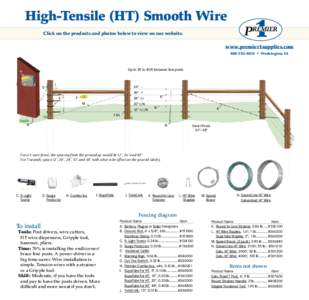 High-Tensile (HT) Smooth Wire Click on the products and photos below to view on our website. www.premier1supplies.com • Washington, IA
