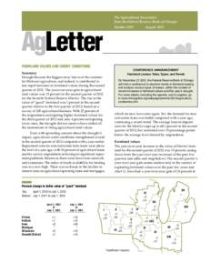 The Agricultural Newsletter from the Federal Reserve Bank of Chicago AgLetter  Number 1957