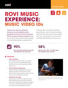 Rovi Music Experience: Music Video IDs Package Details