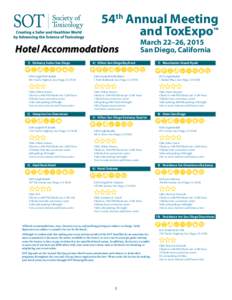 Society of Toxicology 2015 General General Information  54th Annual Meeting