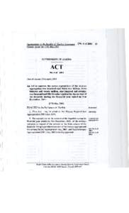 Supplementary to the Republic of Zambia Government [No. 6 of 2005 Gazette dated the 17th May, GOVERNMENT OF ZAMBIA