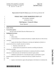 LEGISLATIVE GENERAL COUNSEL 6 Approved for Filing: T.J. Nuttall[removed]:19 AM 6 H.B. 131 2nd Sub. (Gray)