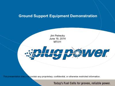 Ground Support Equipment Demonstration