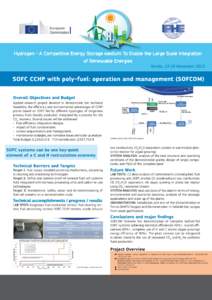 hydrogen - A Competitive Energy Storage Medium To Enable the Large Scale Integration of Renewable Energies Seville, 15-16 November[removed]SOFC CCHP with poly-fuel: operation and management (SOFCOM)