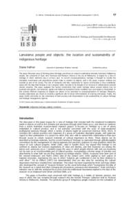 D. Hafner / International Journal of Heritage and Sustainable DevelopmentIS SSN
