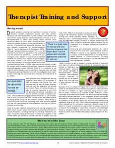 Therapist Training and Support