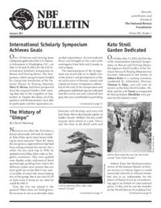 NBF BULLETIN News for contributors and friends of