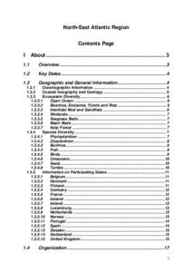 North-East Atlantic Region Contents Page 1 About .................................................................................. Overview ........................................................................
