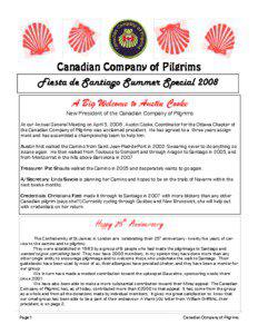 Canadian Company of Pilgrims Fiesta de Santiago Summer Special 2008 A Big Welcome to Austin Cooke