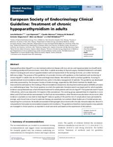 Clinical Practice Guideline J Bollerslev, L Rejnmark and others