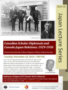 [removed]E. Herbert Norman Canadian Scholar-Diplomats and Canada-Japan Relations: [removed]