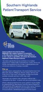 PRINT  Southern Highlands Patient Transport Service  Cancer patients from the Southern