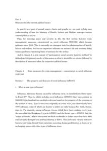 Part 2 Measures for the current political issues In part 2, as a part of annual report, charts and graphs etc. are used to help easy understanding of how the Ministry of Health, Labour and Welfare manages various current