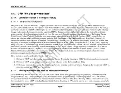 Draft Revised Study Plan[removed]Cook Inlet Beluga Whale Study[removed]General Description of the Proposed Study