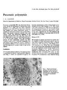 J. clin. Path., 33, Suppl. (Ass. Clin. Path.), 8, [removed]Pancreatic polypeptide