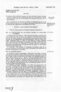 Gallaudet University / Middle States Association of Colleges and Schools / The Model Secondary School / Title 20 of the United States Code / Deafness / Peter Wallace Gallaudet / Edward Miner Gallaudet / Deaf culture / Education in the United States / Eastern Collegiate Football Conference