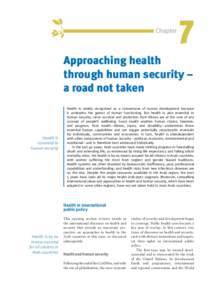 Chapter  7 Approaching health through human security –