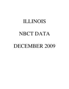 ILLINOIS NBCT DATA DECEMBER 2009 Appendix D