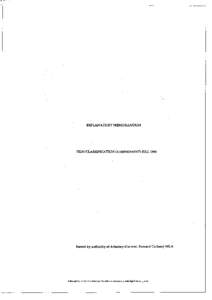 EXPLANATORY MEMORANDUM  FILM CLASSIFICATION (AMENDMENT) BILL 1991 Issued by authority of Attorney-General, Bernard CoUaery MLA