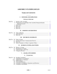 Quorum / Recorded vote / Parliament of Singapore / Dáil Éireann / Standing Rules of the United States Senate /  Rule XII / Oklahoma Legislature / Parliamentary procedure / Government / Politics