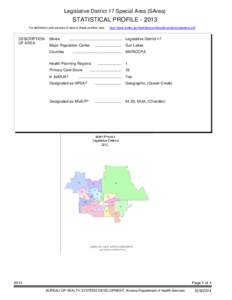 Legislative District 17 Special Area (SArea)  STATISTICAL PROFILE[removed]For definitions and sources of data in these profiles, see:  DESCRIPTION