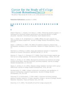 Retention References (updated[removed]A B C D XYZ E