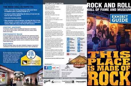 Interactive kiosk / Entertainment / Humanities / Rock and Roll Hall of Fame / Tourism / Museum