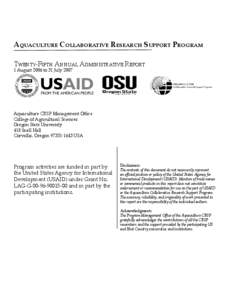 Oreochromis / Aquaculture of tilapia / Tilapia / Oreochromis niloticus / United States Agency for International Development / Fish farming / IPM CRSP / Tilapiini / Fish / Aquaculture